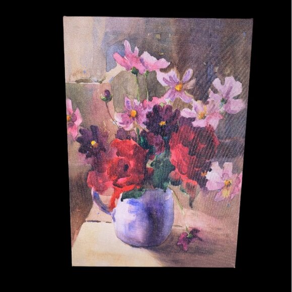 COLLECTIONS -- Floral & Still-Life Canvas Prints, Pink/Blue Wall Art Décor, SET - Picture 2 of 4